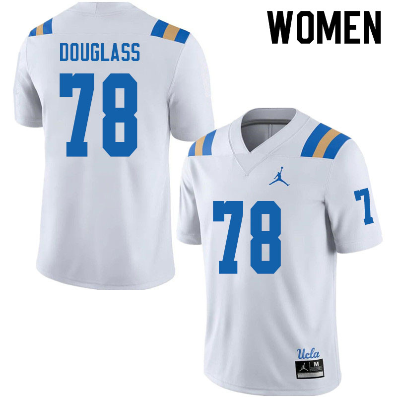 Jordan Brand Women #78 Liam Douglass UCLA Bruins College Football Jerseys Sale-White - Click Image to Close